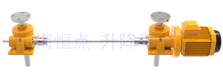 SWL系列直線型升降平台，電機直聯側放實物圖